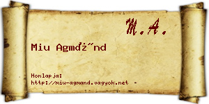 Miu Agmánd névjegykártya